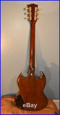 Vintage Gibson Sg Standard 1968 Patent Decal Pickups Lyre Vibrola Nice 1