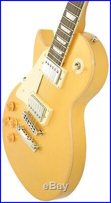 Vintage Gold Top Electric Guitar Left Handed With Humbuckers Davison Demo Model