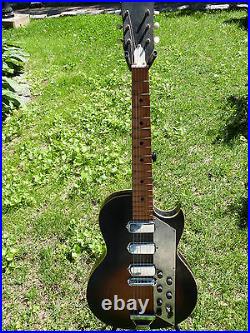 Vintage Kay Value Leader 3 Pick up Electric Guitar funky chic Truetone