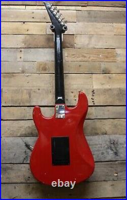 Vintage Korean MIK Amerika Red/Black Strat Style Electric Guitar