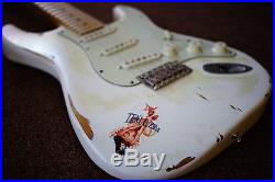 WARMOTH FENDER STRATOCASTER AGED RELIC'D ROAD WORN WithTEX MEX FIXED WAH MOD