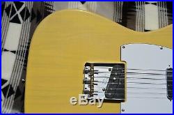 Warmoth Telecaster Blonde Ash chambered body, AAA Flame Maple Neck