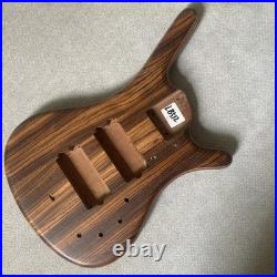 Zebra Wood Top Active Bass Body for 5 or 6 String Replacement Fit Warwick