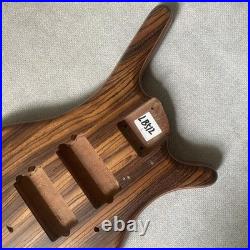 Zebra Wood Top Active Bass Body for 5 or 6 String Replacement Fit Warwick