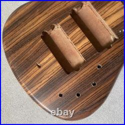 Zebra Wood Top Active Bass Body for 5 or 6 String Replacement Fit Warwick