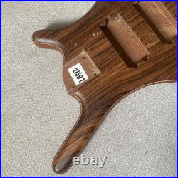 Zebra Wood Top Active Bass Body for 5 or 6 String Replacement Fit Warwick